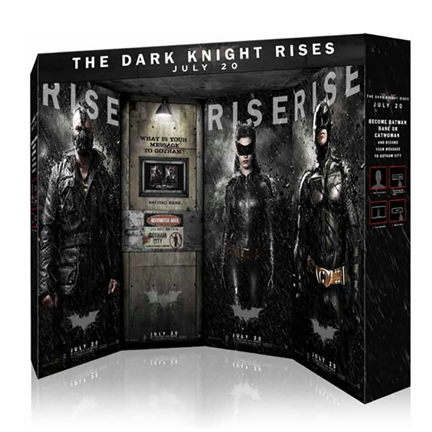 interactive kiosk for the dark knight rises movie